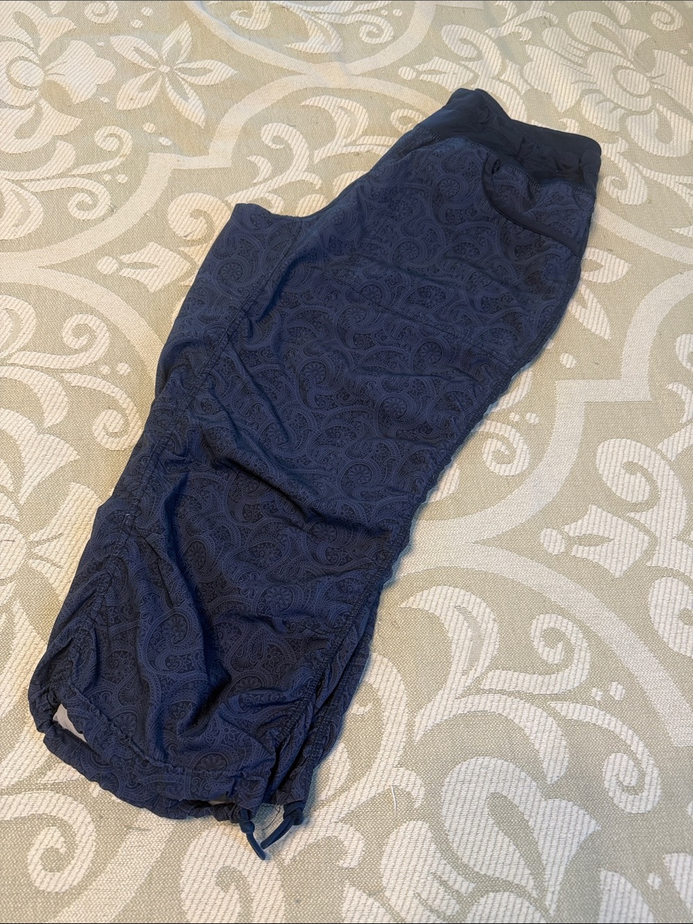 Kyodan Navy Paisley Drawstring Track Pants